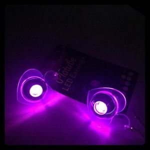 Purple LED Earrings